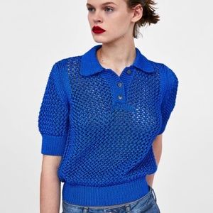 Zara open knit pilot sweater